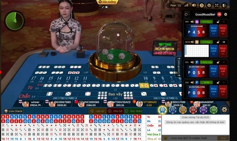 Bàn cược Tài Xỉu Nhà Cái 789WIN